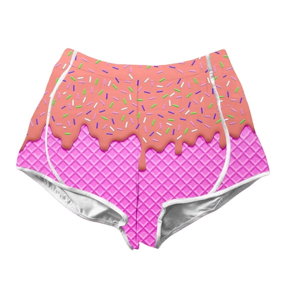 TAIAOJING Girls Summer Shorts For Toddlers Kids 3D Print Elastic Waist Comfortable Casual Shorts For Daily Wear Vacation Lovely 2-3Y