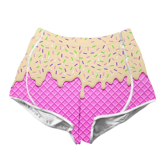 TAIAOJING Girls Summer Shorts For Toddlers Kids 3D Print Elastic Waist Comfortable Casual Shorts For Daily Wear Vacation Lovely 9-10Y