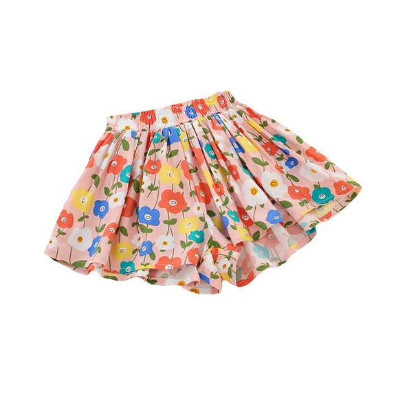 TAIAOJING Girls Summer Shorts With Prints Elastic Waist Comfortable Casual Outfits Sets For Toddlers Age For Daily Wear Cozy 3-4Y