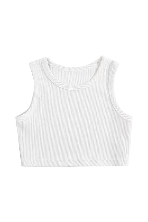 Girls Sweatshirts Long Sleeve Pullover Toddler Kids Dance Tank Top Racerback Crop Tank Top Sleeveless Sports Dance Top For Ballet Gymnastics Dancewear 6-7 Years