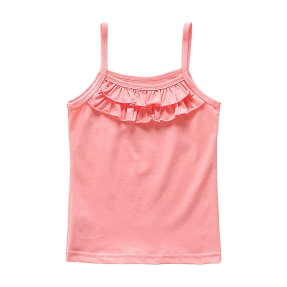 TAIAOJING Girls Tank Top Summer Cute Sleeveless Shirts Summer Thin Baby And Children Base Children's Underwear Little Sweatshirt White 18-24 Months