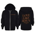 thumbnail image 1 of TAIAOJING Girls and Toddlers' Zip-Up Hoodie Sweatshirt LOVE LIKE JESUS Baby Kids Long Sleeve Letter Printed Zipper Up Children Unisex Coat Blouse With Pocket Sweatshirts Fall Clothes 3-4 Years, 1 of 1