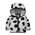 thumbnail image 1 of TAIAOJING Toddler Girl Boy Zip Up Hooded Sweatshirts Jacket Kids Baby Boy Cute Ear Zipper Print Thick Hooded Coat Warm Fall Winter Warm Outerwear 12-18 Months, 1 of 3