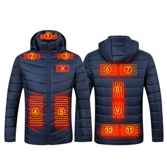 TAIAOJING Heating Coat Heated Heated Usb Cotton Heating Charging 11 Piece Male And Female Coat Vest Women's Blouse