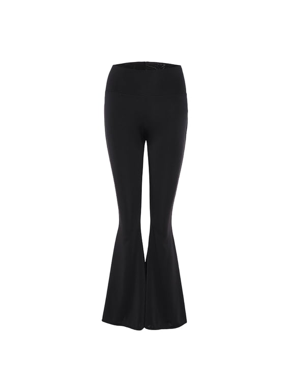 High Waisted Leggings for Women Casual Wide Leg Long Palazzo Bell Bottom Seamless Leggings Yoga Pants
