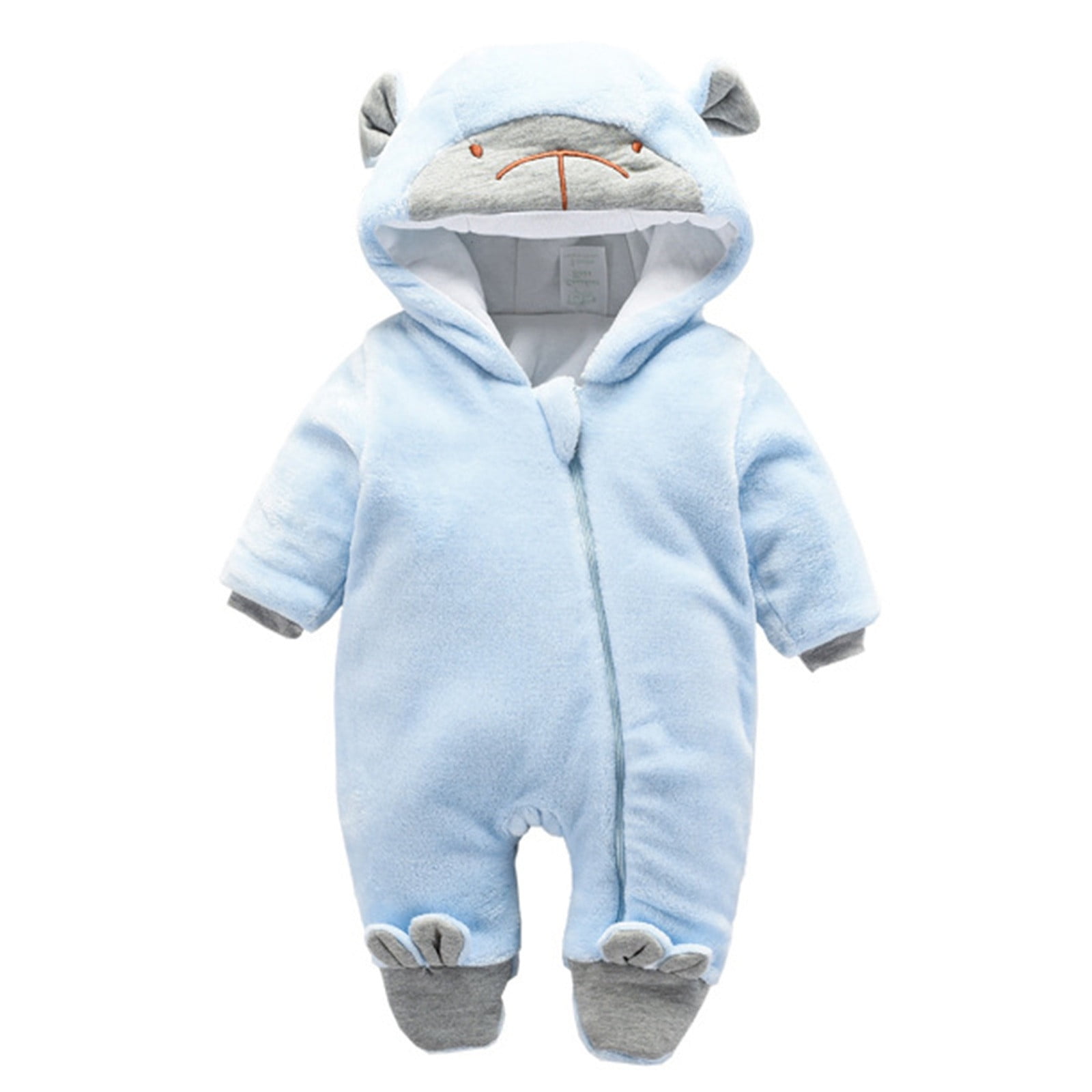 TAIAOJING Hooded Onesie Coat For Baby Girl Boy Cute Cartoon Bear Ear