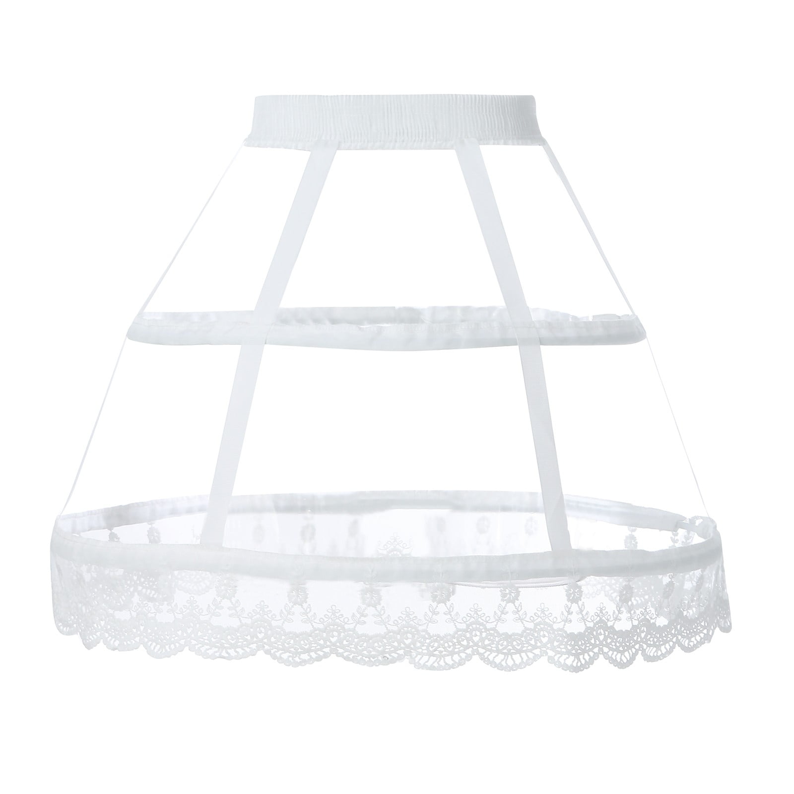 TAIAOJING Hoopless Petticoat Crinoline Underskirt Womens 2 Hoop A Line Knee Length Wedding Gown