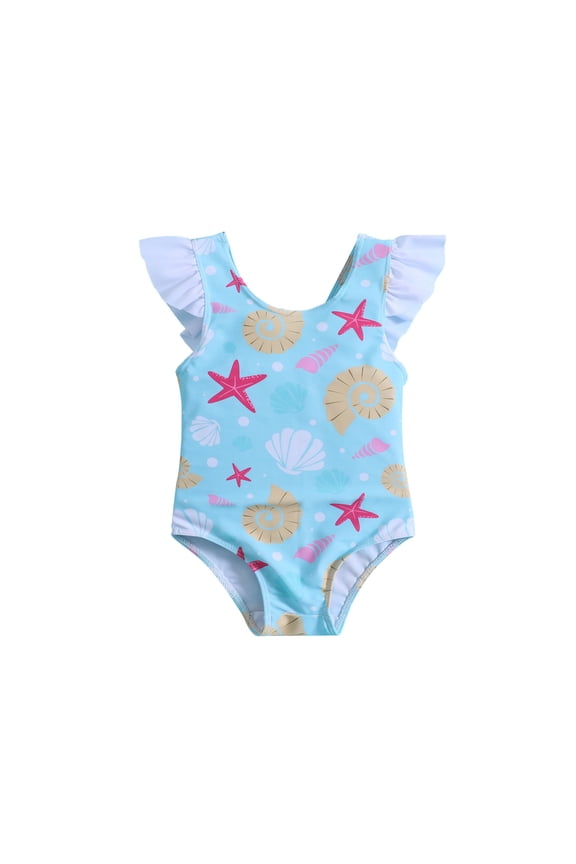Infant Baby Unisex Cotton Autumn Print Sleeveless Romper Bodysuit Swimwear For 3-6 Months