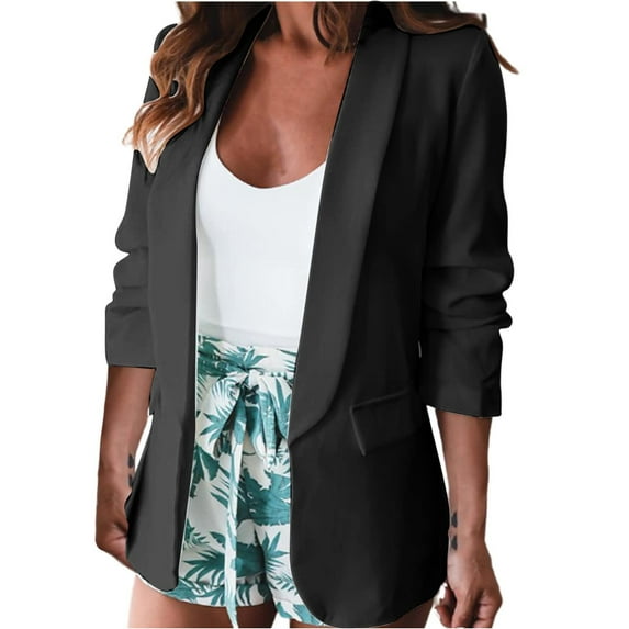 TAIAOJING Jackets For Women Classic Blazer Coat Business Casual Boyfriend Fashion Plus Size Work Blazer Coat