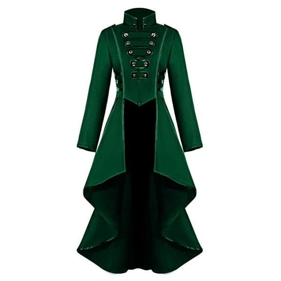 TAIAOJING Jackets For Women Jacket Tailcoat Coat Gothic Button Steampunk Lace Corset Coat