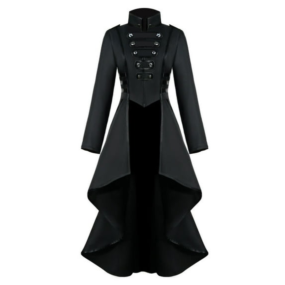 TAIAOJING Jackets For Women Jacket Tailcoat Coat Gothic Button Steampunk Lace Corset Coat