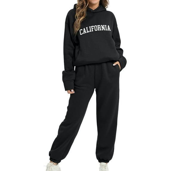TAIAOJING Jogging Suits for Women 2 Piece Sweatsuits 2022 Fall Two Piece Outfit Sets It Long Sleeve Hoodies Pullover Sweatshirt Sweatpant Casual Workout Tracksuit