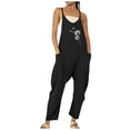 thumbnail image 1 of TAIAOJING Jumpsuits For Women Casual Summer Fashion Solid Color Dandelion Print Zippered Pocket Jumpsuit Romper Overalls, 1 of 3