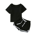 thumbnail image 1 of TAIAOJING Kid Toddler Girl Clothes Baby Sports T Shirt Tops+ Shorts 2PCS Tracksuit Set Baby Girl Outfits 2-3 Years, 1 of 9