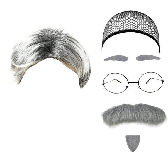 TAIAOJING Kids 100 Days Of School Clothes For Boys Hallowmas Old Man Outfits Hat Glasses And Grandpa Vest Set For Child