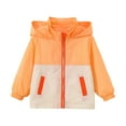 thumbnail image 1 of TAIAOJING Kids Boys Girls Patchwork Coat Hooded Jacket Toddler Windproof Zipper Outwear Tops Lovely 18-24M, 1 of 4