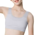 thumbnail image 1 of TAIAOJING Kids Crop Tops Bra Girls Seamless Sports Bra Training Solid Color Bra Camisole Style Lightweight Seamless Kids Relaxed Fit 10-13, 1 of 4
