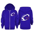 thumbnail image 1 of TAIAOJING Kids Girls Boys Bomber Jacket Zip-Up Baseball Football Heart Baby Long Sleeve Letter Printed Hoodie Zipper Up Sweatshirts Children Blouse With Pocket Lightweight Coat Windbreaker 11-12 Years, 1 of 6