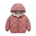 thumbnail image 1 of TAIAOJING Kids Girls Boys Down Puffer Jacket Full Zip Toddler Baby Boys Girls Winter Warm Solid Coats Ears Hooded Padded Outwear Winter Soft Coat Outwear Parka 3-4 Years, 1 of 4