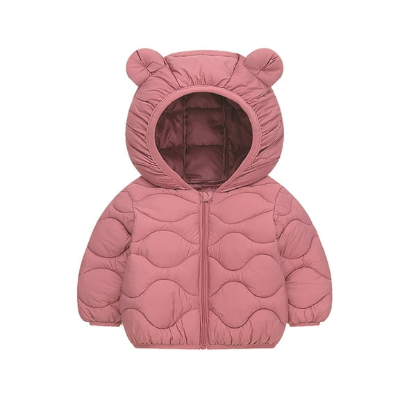 TAIAOJING Kids Girls' Boys' Down Puffer Jacket Toddler Baby Boys Girls Long Sleeve Bear Ears Winter Warm Outwear Coat Outerwear Spring Fall Jackets Parka 18-24 Months
