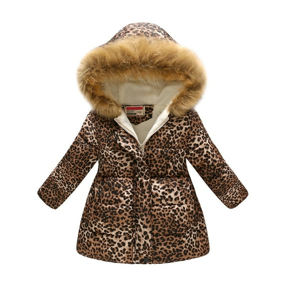 TAIAOJING Kids Girls' Parka Jacket Toddler Baby Girls Winter Thick Warm Hooded Windproof Coat Outwear Hooded Outwear 4-5 Years