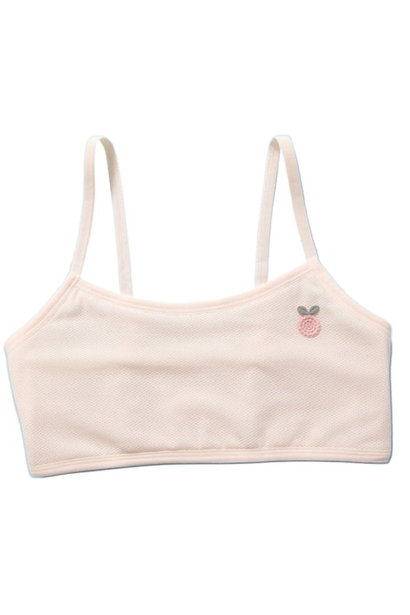Kids Girls Puberty Plain Color Mesh Thin Style Sports Bra Sports Bra Sports Tops Soft 9-10Y