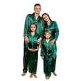 thumbnail image 1 of TAIAOJING Kids Kids Satin Silk Pajamas Set Satin Silk Pajamas PJ's Solid Family Matching Sleepwear Loungewear Nightwear Pants Set For Toddler Kids Boys Girls, 1 of 9