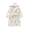 thumbnail image 1 of TAIAOJING Kids Little Boys Girls Cartoon Hooded Bathrobe Toddler Baby Cartoon Bathrobes Flannel Night-Robe Sleepwear Coat 3-4 Years, 1 of 4