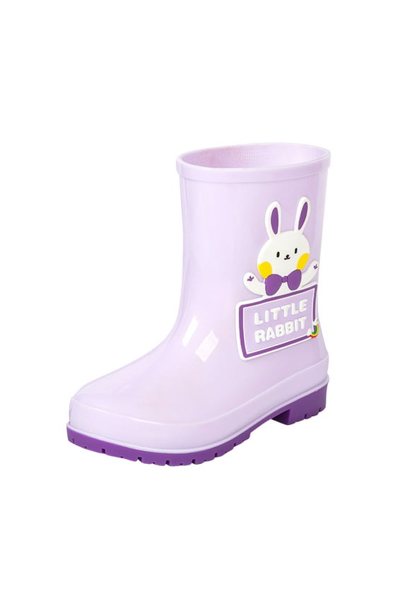 Kids Rain Boots For Boys Girls Children Cute Cartoon Waterproof Soft Bottom Non- Rainboots