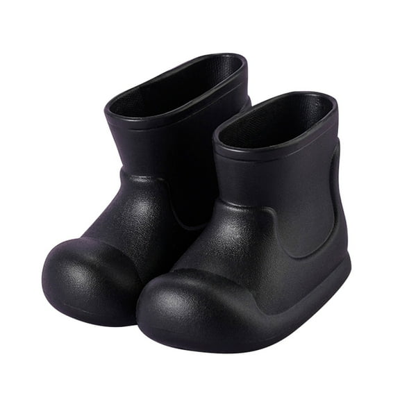 TAIAOJING Kids Rain Boots Shoes For Boys Non- Lightweight Comfortable Outdoor Play Shoes Toddler To Youth Sizes Versatile 3-4