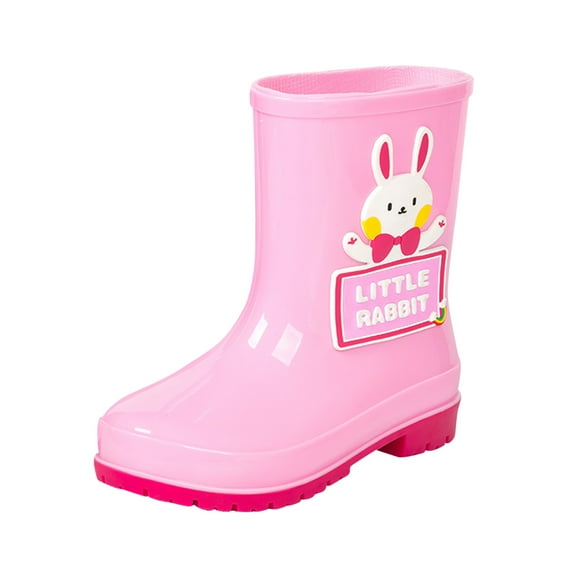 TAIAOJING Kids Rain Boots For Boys Girls Children Cute Cartoon Waterproof Soft Bottom Non- Rainboots