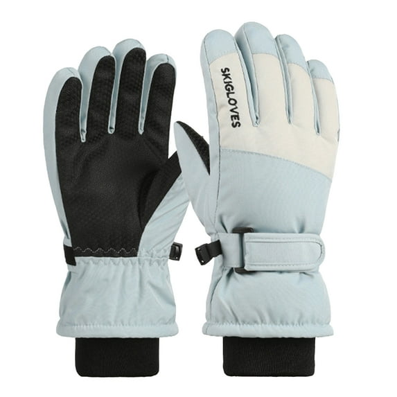TAIAOJING Kids Ski Gloves Winter Gloves Toddler Boys Girls Soft Warm Wool Lined Gloves Full Finger Children Thermal Knit Gloves