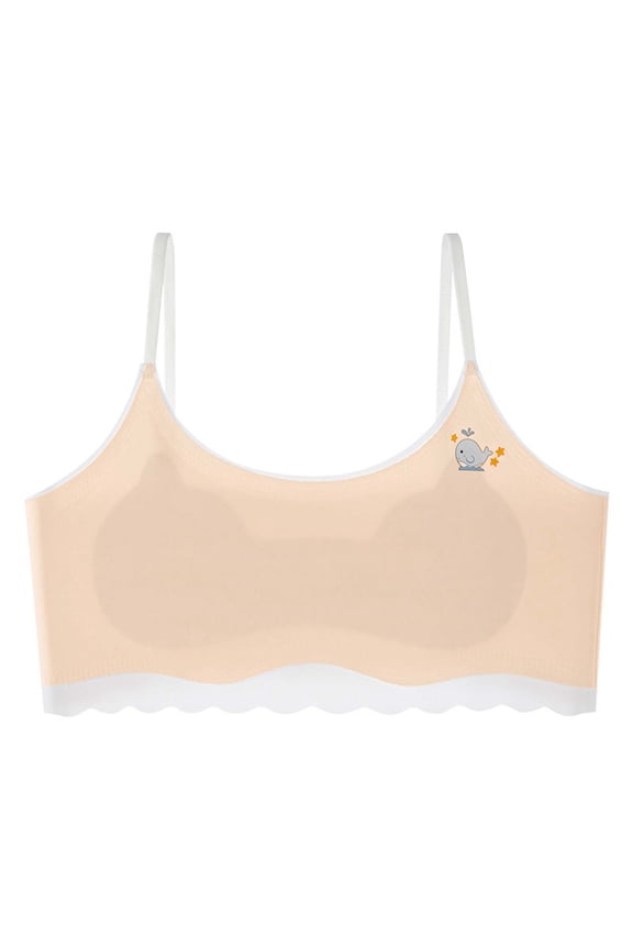 Kids Summer Girls Junior High Underwear Adjustable Cup Shaped Growth Type Bra For Children 9 To 12. Lightweight Breathable And Adjustable Underwear. Breathable 12-13Y