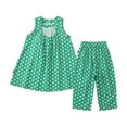 thumbnail image 1 of TAIAOJING Kids Toddler Baby Girls Summer Sleeveless Point Print Pants Outfits Sets Clothes Relaxed Fit 3-4Y, 1 of 9