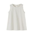 thumbnail image 1 of TAIAOJING Kids Toddler Baby Girls Summer Solid Color Sleeveless Princess Dresses Boho Beach Casual Birthday Sundress Soft 5-6Y, 1 of 9