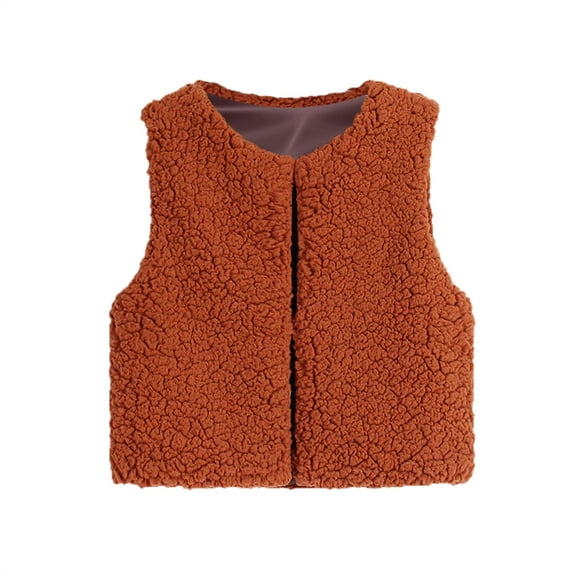 TAIAOJING Kids Toddler Jacket Baby Boys Girls Winter Villus Solid Coat Warm Waistcoat Fall Outfits 2-3 Years