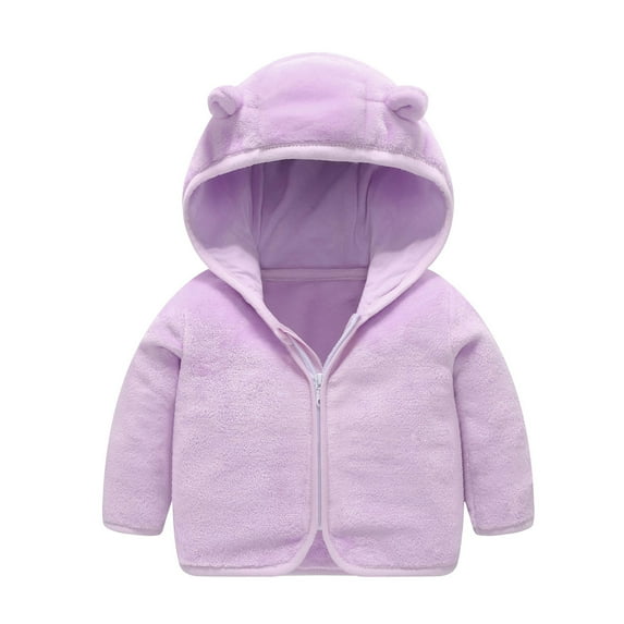 TAIAOJING Kids Toddler Jacket Baby Boys Girls Winter Windproof Hooded Coat Warm Fall Outfits 6-12 Months