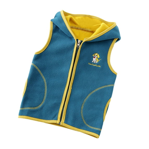 TAIAOJING Kids Toddler Jacket Boys Girls Cartoon Dog Prints Winter Zippered Coat Thicken Warm Fall Outfits 12-18 Months