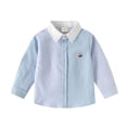 thumbnail image 1 of TAIAOJING Kids Toddler Shirt Jacket Long Sleeve Lapel Button Down Shacket Baby Boys Girls Pockets Shirt Tops Coat Outwear Comfort 12-18M, 1 of 4