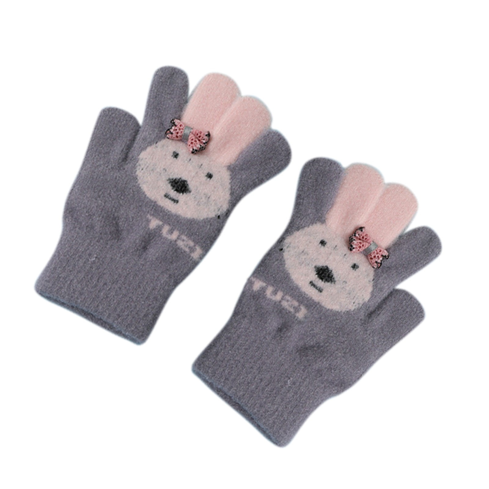 TAIAOJING Kids Winter Fingerless Touchscreen Gloves Mittens Kids
