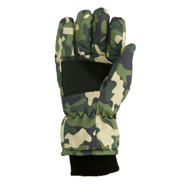 TAIAOJING Kids Winter Gloves Gloves Camouflage Winter Outdoor Skating