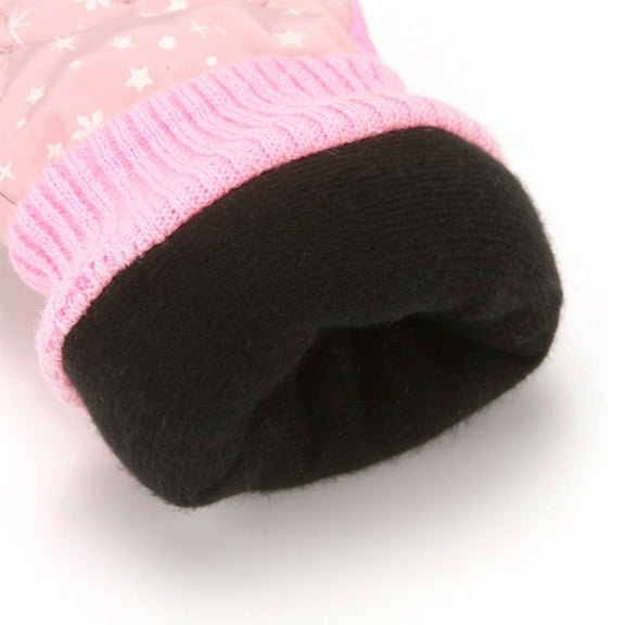 TAIAOJING Kids Winter Gloves Waterproof Snow Ski Gloves Print Gloves Outdoor Boys Girls Snow Skating Windproof Warm Durable Print Ski Gloves