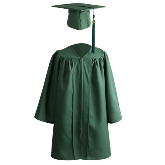 TAIAOJING Kindergarten Graduation Cap and Gown 2024 for Kids Color Boys Girls Suit Kindergarten Children Graduation Stage Performance Gown With Hat Causal Clothes Set 6-7 Years
