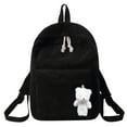 thumbnail image 1 of TAIAOJING Lightweight Backpack for School Casual Shoulder Corduroy Backpack Student Fashion Bag Womens Bag Youth Simple Fashion Shoulder Bag, 1 of 6