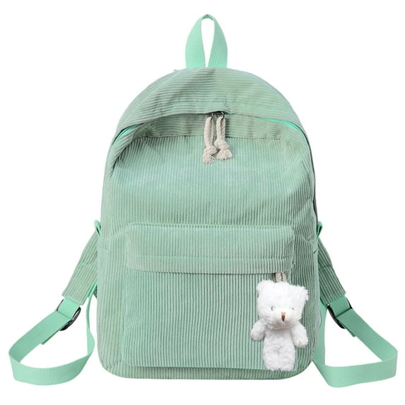 TAIAOJING Lightweight Backpack for School Casual Shoulder Corduroy Backpack Student Fashion Bag Womens Bag Youth Simple Fashion Shoulder Bag
