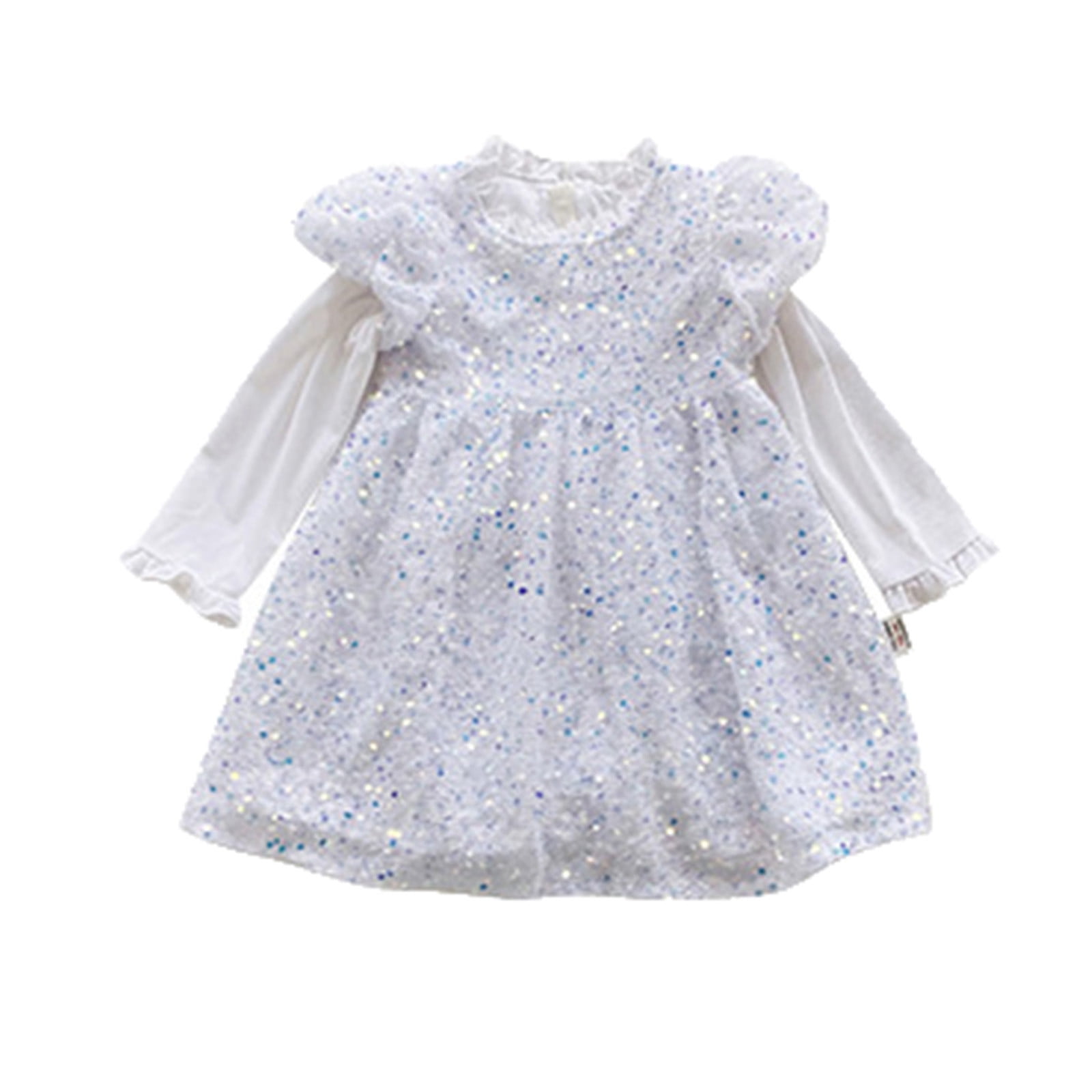 TAIAOJING Little Girl Long Sleeve Dress Toddler Kids Girls Cute Infant