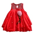 thumbnail image 1 of TAIAOJING Little Girls 2PCS Summer Outfits Solid Tulle Sleeveless Dresses Baby Flowers Skirt Party Princess Set Toddler Girl Outfit 6-12 Months, 1 of 4