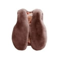 thumbnail image 1 of TAIAOJING Little Girls' Vest Coat Toddler Girls Fall Fashionable Winter Toddler Warm Hooded Woolen Vest Coats Fall Winter Warm Outerwear 18-24 Months, 1 of 5