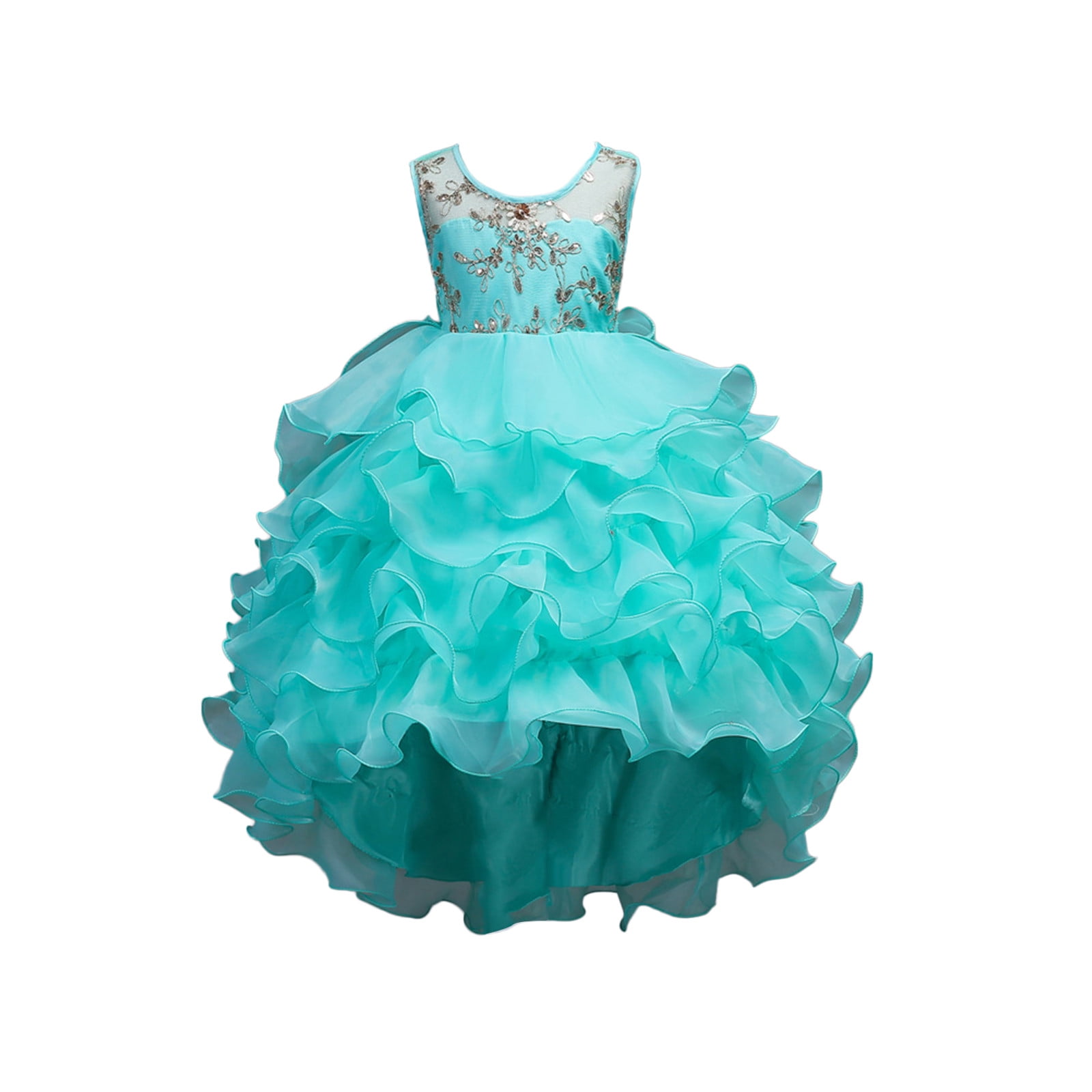 Girls Skater Dress Kids Party Dresses With Free Belt Age 7 8 9 10 11 12 13  Years | eBay