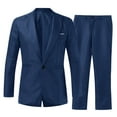 thumbnail image 1 of TAIAOJING Men 2 Piece Outfit Pieces Suit Elegant Solid One Button Slim Fit Single Party Suit Shirt Pants Tie Set Tracksuit, 1 of 5